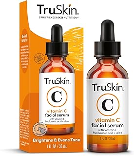 TruSkin Vitamin C Serum – Anti Aging Facial Serum with Vitamin C, Hyaluronic Acid, Vitamin E – Brightening Serum – Even Skin Tone, Improve Appearance of Dark Spots, Fine Lines & Wrinkles, 1 Fl Oz