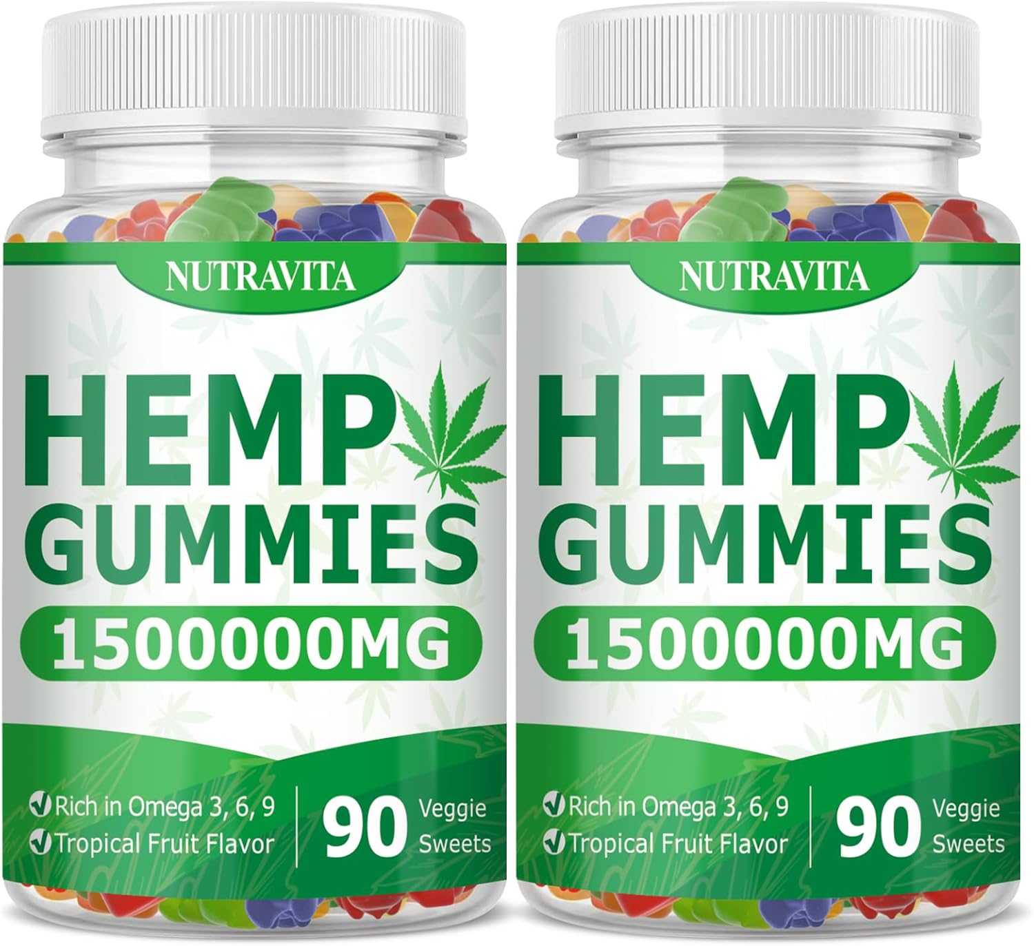Naturals Fruit Hemp Gummies High Strength - Natural Hemp Oil Infused Gummies Great for Peace & Relaxation,America's #1 Favorite Hemp Gummy Brand - 180 Gummies