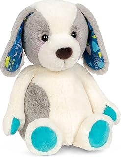 B. toys- B. softies- 12" Plush Dog- Huggable Dog Stuffed Animal Toy – Soft & Cuddly Plush Puppy – Washable – Newborns, Toddlers, Kids- Happy Hues- Candy Pup- 0 months +