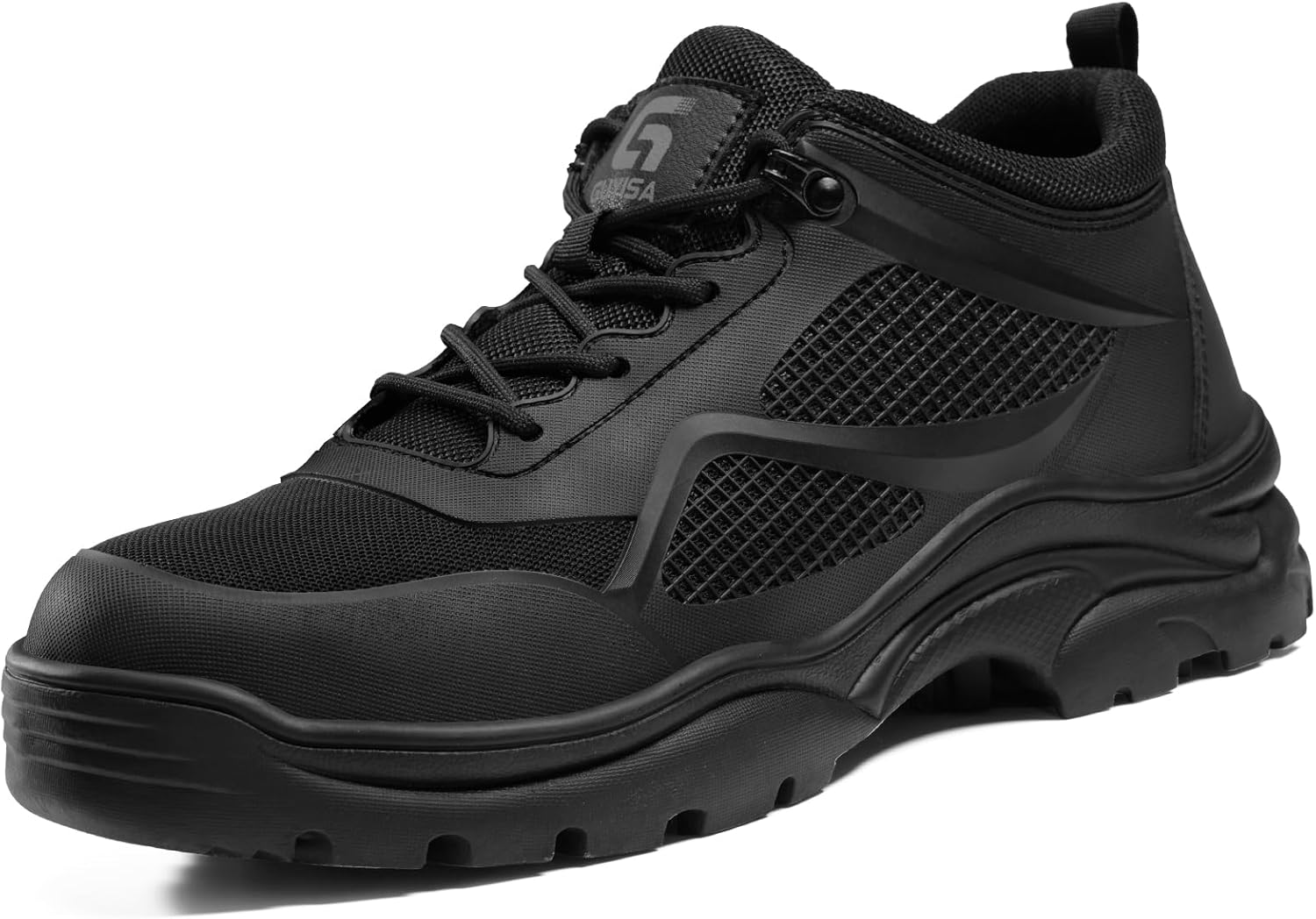 Steel Toe Boots for Men Work Boots for Men Breathable High Top Work Shoes Lightweight Indestructible Safety Shoes Industry Construction Safety Footwear