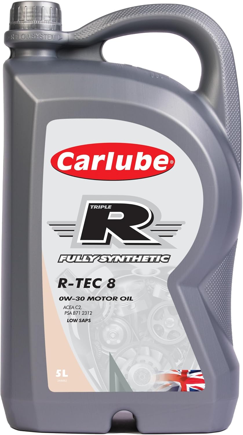Carlube Triple R 0W-30 ACEA C2, PSA Fully Synthetic Engine Oil R-TEC 8 5L