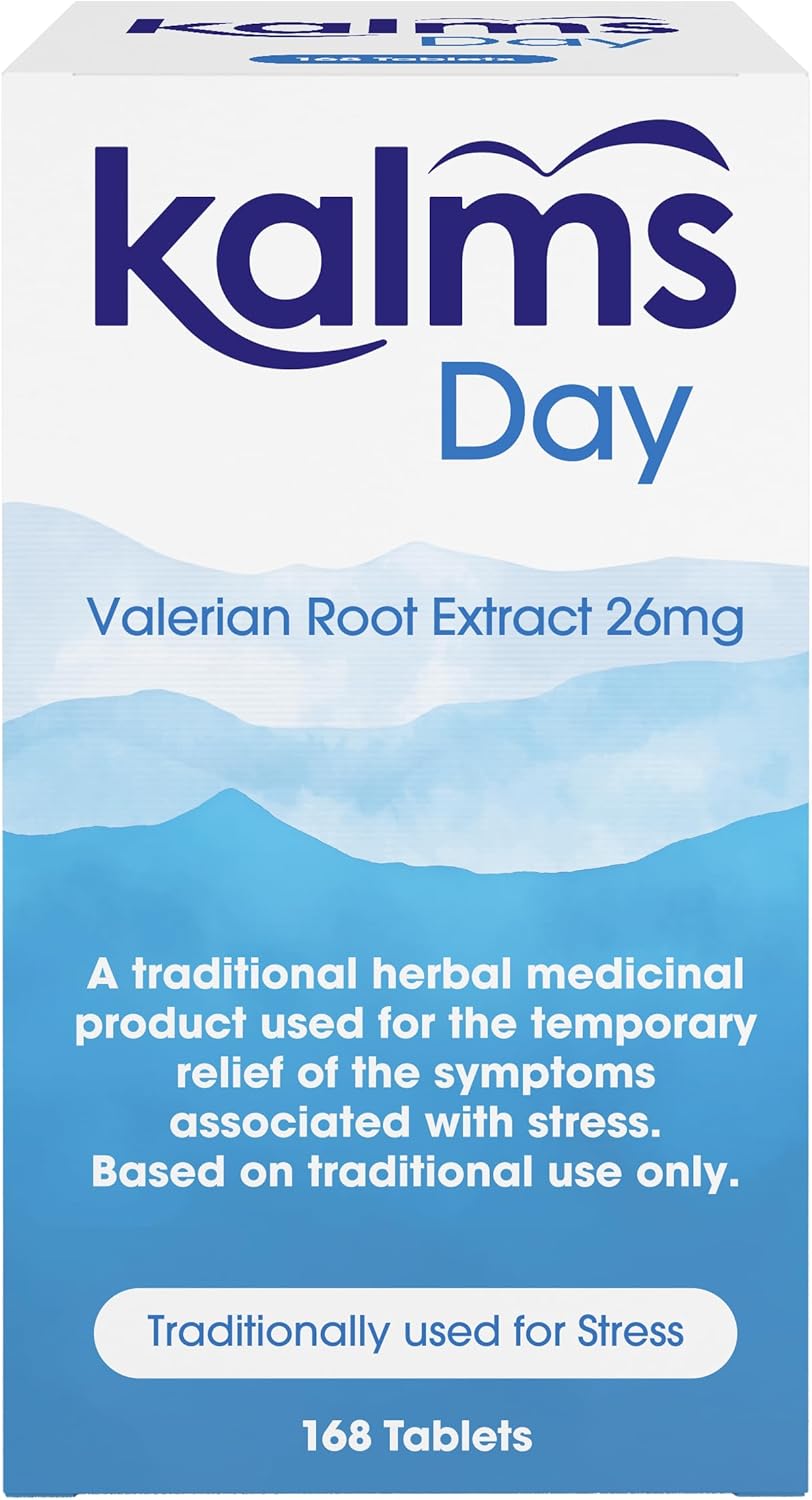 Kalms Day 168 Tablets - Traditional Herbal Medicinal Product Used for The Temporary Relief of Symptoms associated with Stress.