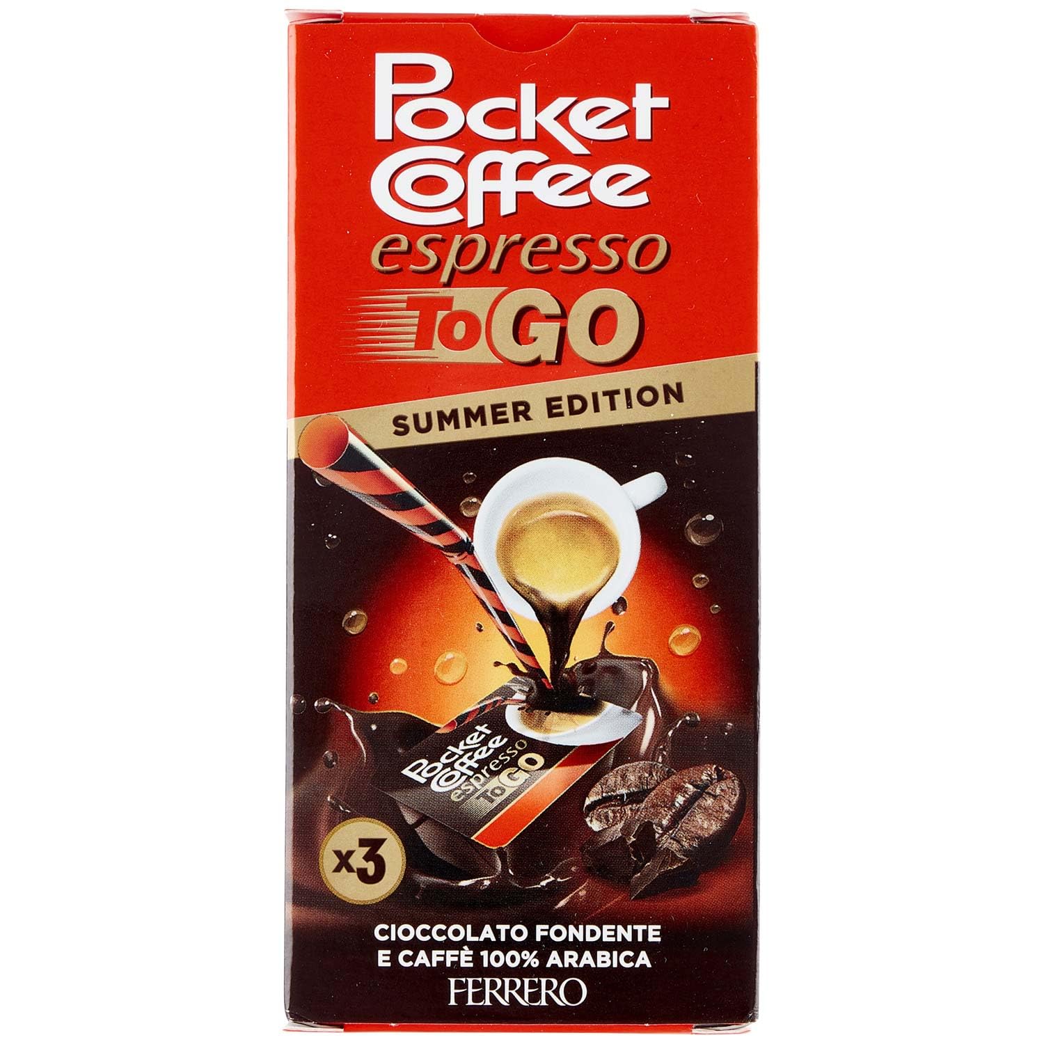 Ferrero 6 x Pocket Coffee Cioccolatini Pocket Coffee To Go T3, 75g (6 Packs)