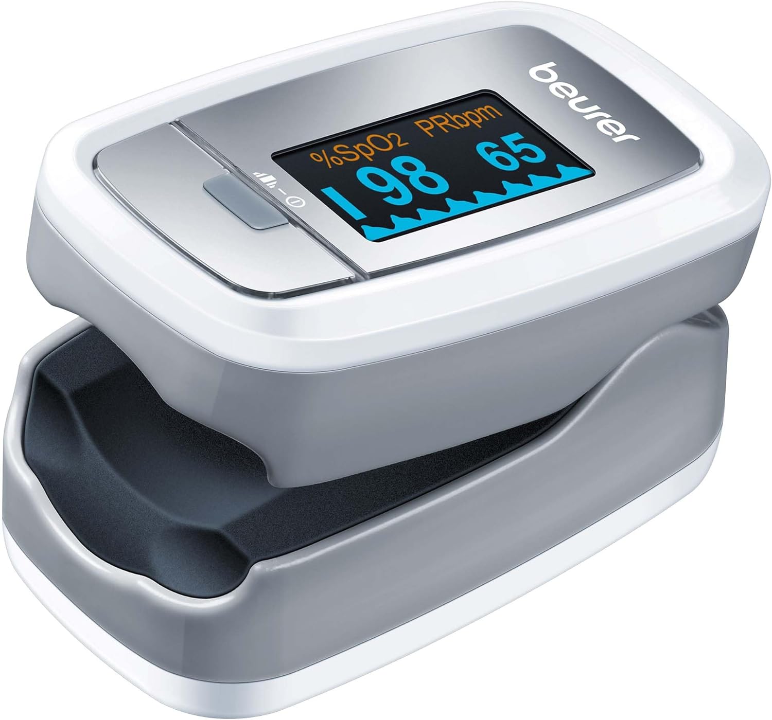 Beurer PO30 Pulse Oximeter | Determination of heart rate and arterial oxygen saturation for those with medical conditions | Suitable for high-altitude sports | Small and lightweight | Medical device