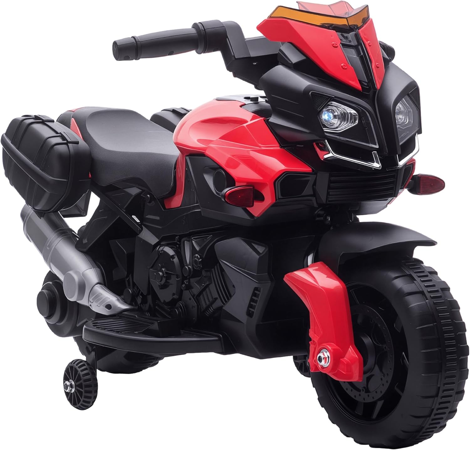 HOMCOM Kids Electric Motorbike 6V Ride on Motorcycle Vehicle w/Lights Horn Sounds for 1.5-4 Years Old Red