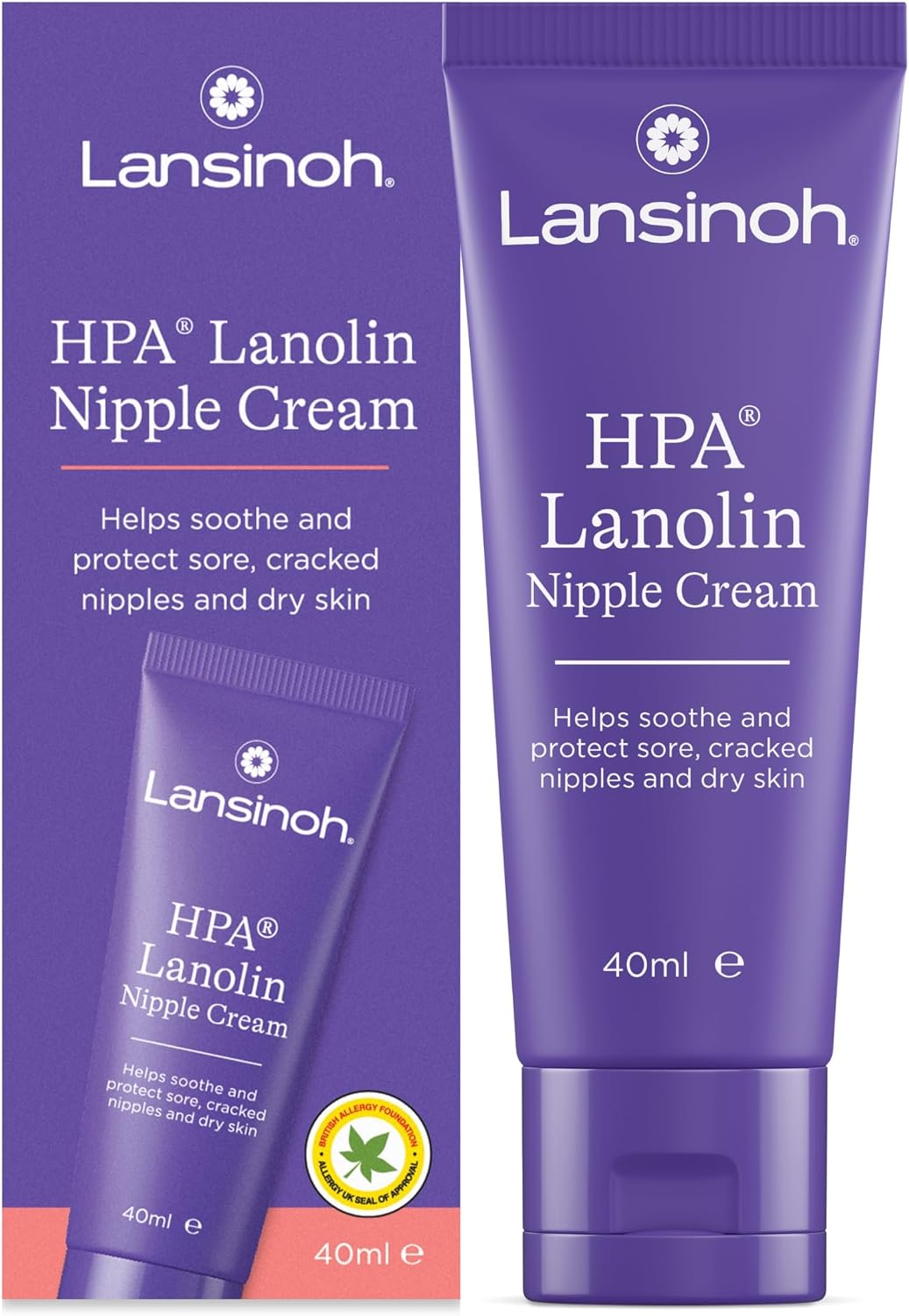 Lansinoh HPA Lanolin Nipple Cream - 40ml - 100% Natural Hypoallergenic