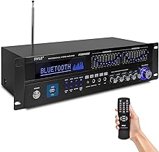 Pyle Bluetooth Hybrid Home Amplifier - 6-Channel 2000W Home Audio Rack Mount Stereo Power Amplifier Receiver w/ Radio, USB/AUX/RCA/Mic, Optical/Coaxial, AC-3, DVD Inputs, Dual 10 Band EQ