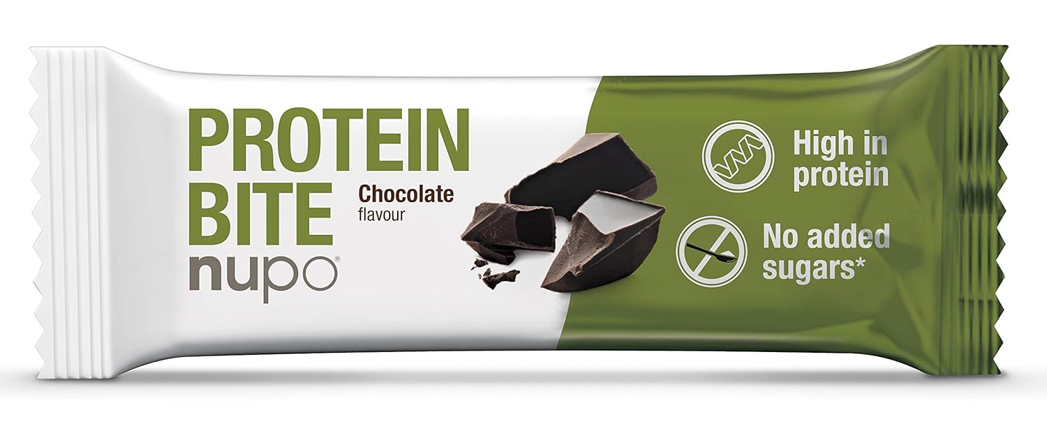 NUPO Protein Bite - Chocolate I Fitness Protein Bar for in-between meals I Clinically proven for efficient weight loss I 24 x 40g I High protein (29%) & low calorie (approx. 134 kcal), SY056223