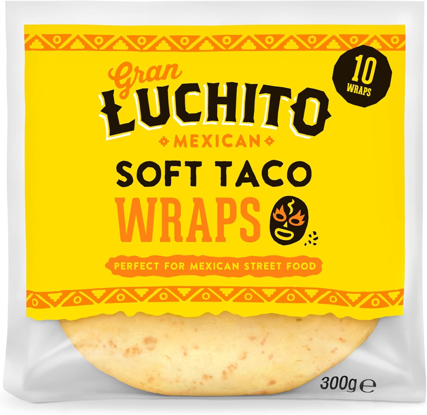 Gran Luchito Mexican Soft Taco Tortilla Wheat Wraps 300g (Pack of 8) | Perfect for Taco Night