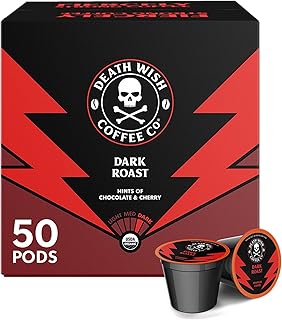 Death Wish Coffee - Dark Roast Single Serve Pods - (50 Count)