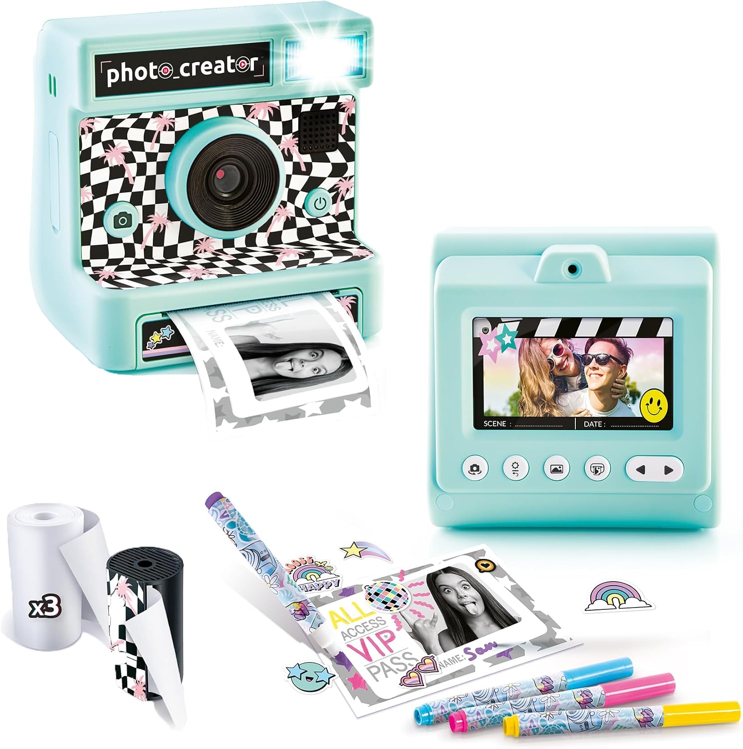 Kids Instant Print Camera – Photo Creator Retro Digital Camera with Inkless Thermal Printing | Selfie & Video, Filters & Frames | Creative Gift for Boys & Girls Age 8+