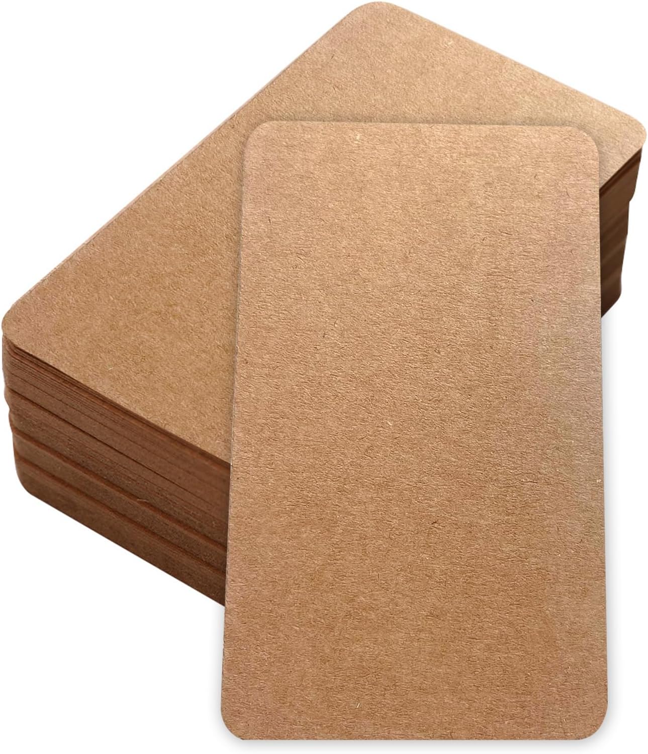 Blank Kraft Paper Business Cards, 100 Pcs Brown Blank Small Cards Kraft Paper Message Card for DIY Learning Study 9 x 5.4cm