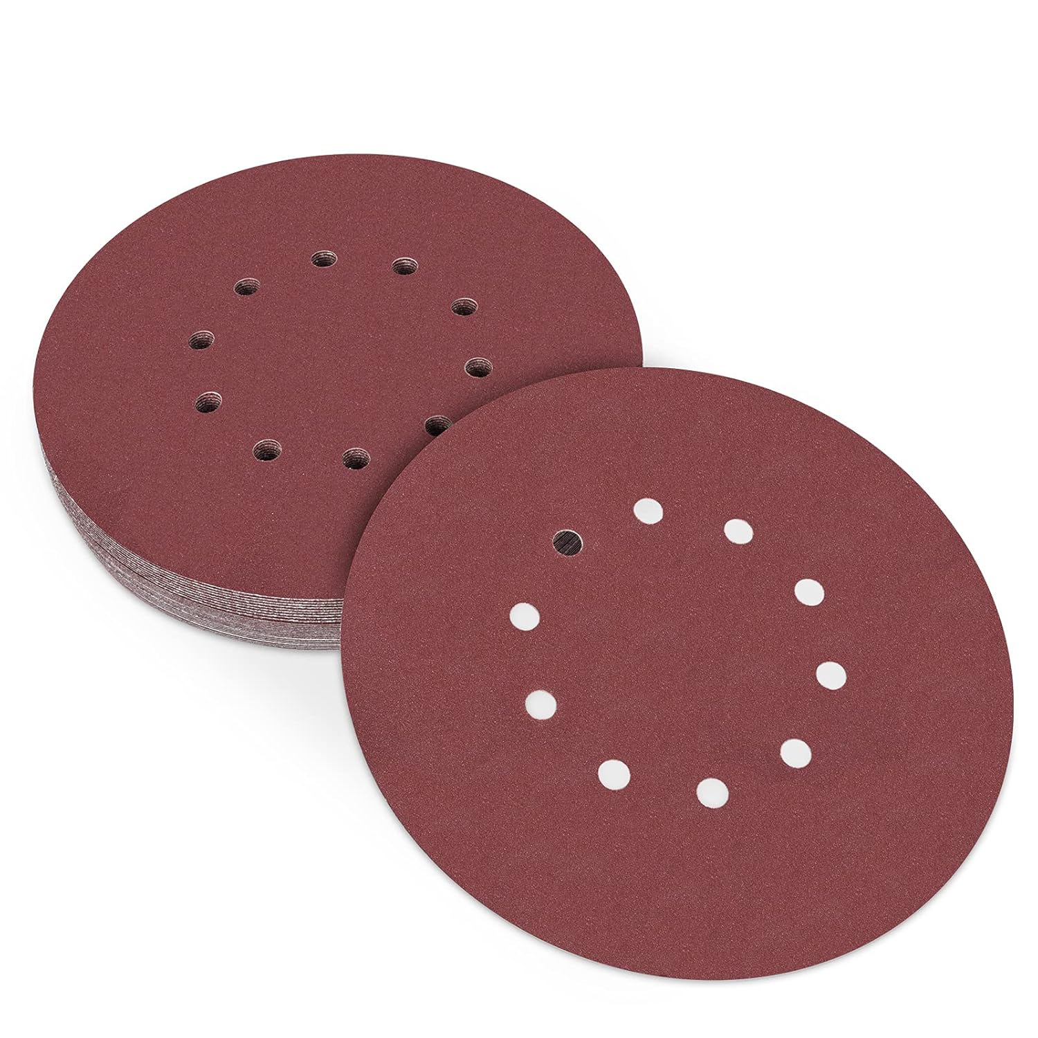 225 mm Sanding Discs 120 Grit, 9 inch Orbital Sander Discs, 225 mm Hook and Loop Sanding Discs 10 Holes Round Sandpaper Sheet for Drywall Sander Long Neck Sander Sanding Giraffe(25 Pcs)
