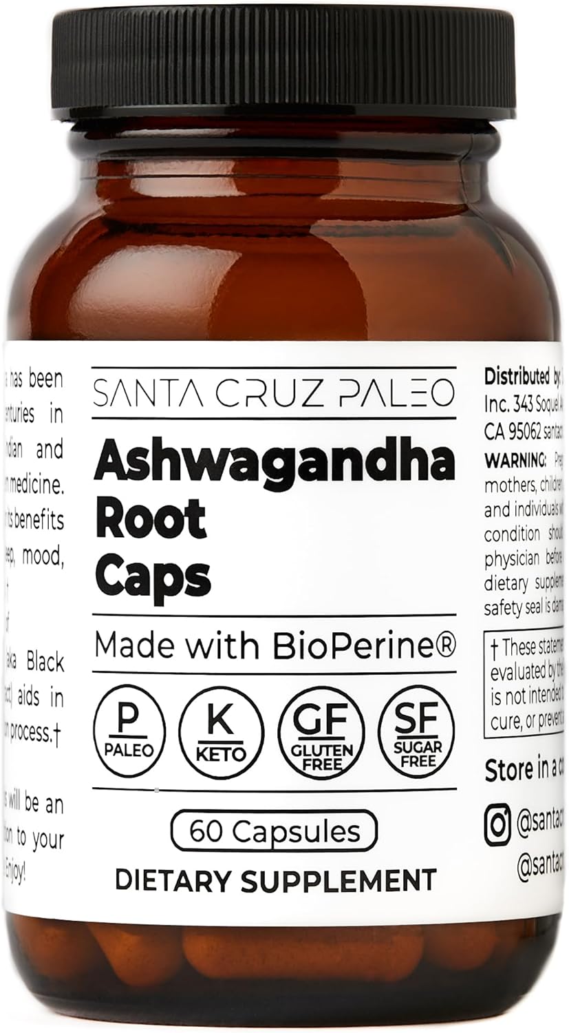 Santa Cruz Paleo Ashwagandha Caps 600mg per Capsule - 60 Capusles