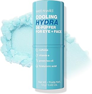 wet n wild Cooling Hydra De-Puffer, Soothing Face Makeup Primer Stick with Vitamin E & Caffeine, Instant Skin Refreshments for All Skin Types and Complexions, Vegan & Cruelty-Free