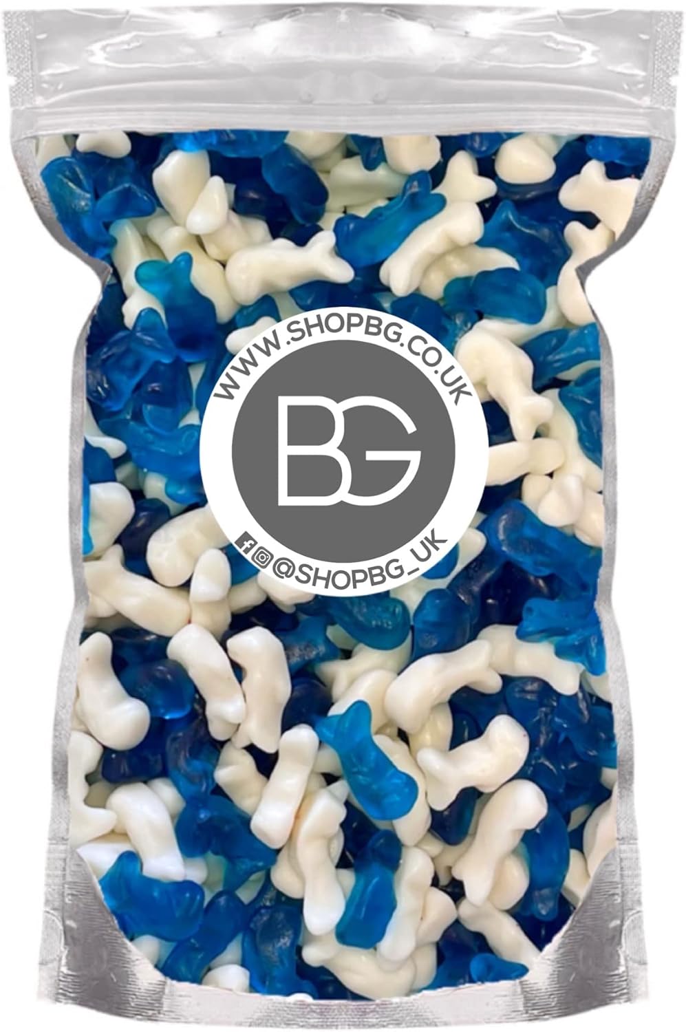 BG Quality Pick & Mix Sweets - Choose Your Own Favourites Single Sweet Pouch 800g (Baby Dolphins)