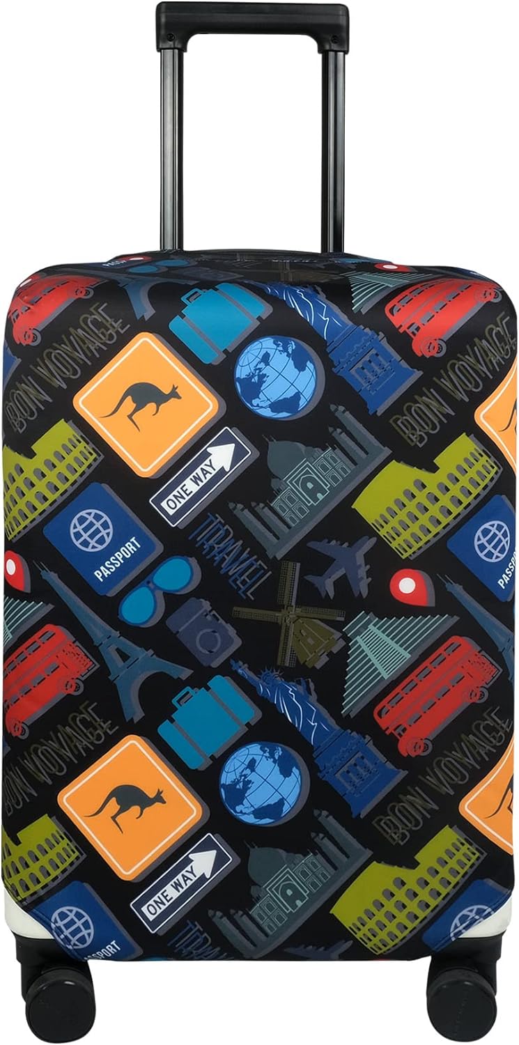 Explore Land Travel Luggage Cover Suitcase Protector Fits 18-32 Inch Luggage