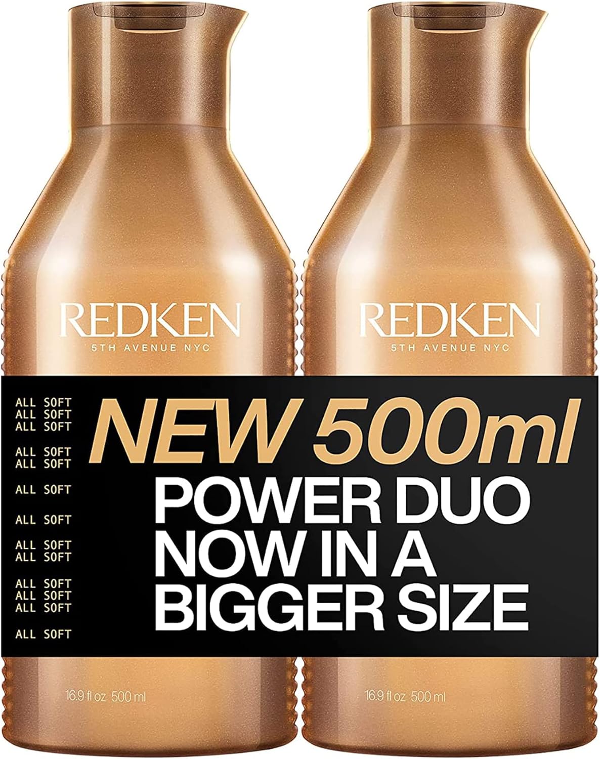 REDKEN Shampoo & Conditioner, For Dry Hair, Argan Oil, Softness and Shine, All Soft, Power Duo 500 ml Set
