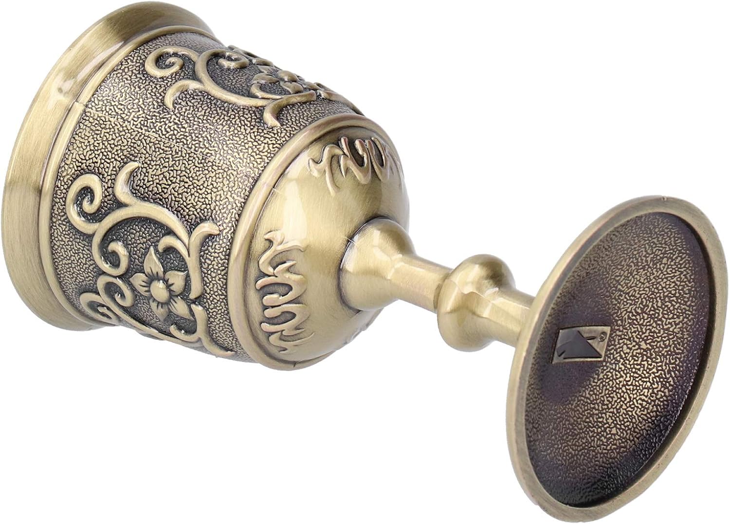 King Arthur Chalice Chalice Metal Bronze Wine Cup Vintage Goblet Embossed European Royal Chalice Whiskey Drink Party Supplies (L 13.5x13.5x14cm / 5.31x5.31x5.51in)