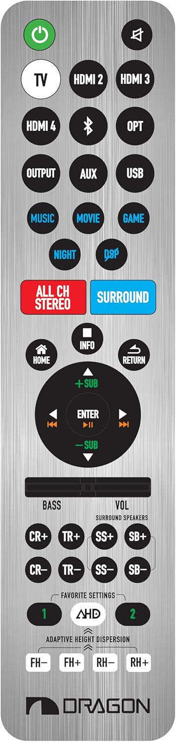 Nakamichi Dragon Home Surround Sound System Remote Control