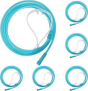 5PCS High Flow, Super Soft 7ft Cannula Nasal Tubing for Oxygen, Adult Nasal Cannula, Premium Nasal Cannulas for Oxygen Therapy, Green Oxygen Tubing