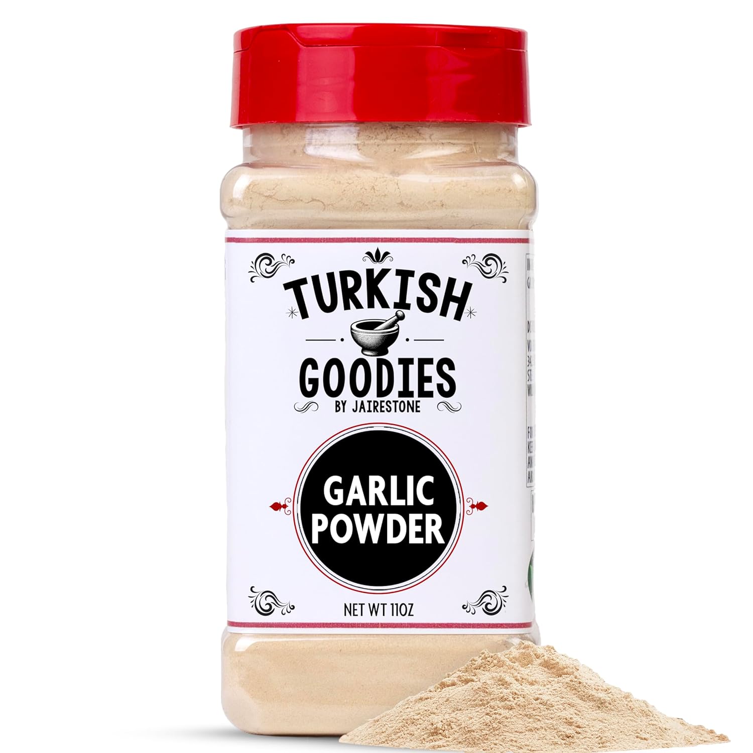 Garlic Powder 11oz – Finely Ground Garlic Seasoning in Pet Jar – Non-GMO, Gluten-Free Seasoning by Turkish Goodies by Jairestone