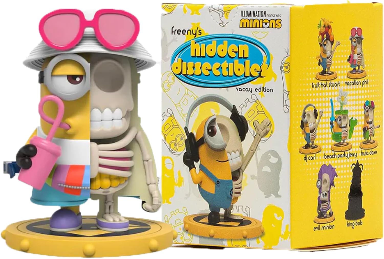 Mighty Jaxx Freeny's Hidden Dissectibles Minions (Vacation Edition) | Blind Box Toy Collectible Figurines | One Pack - Contains One Random Figure