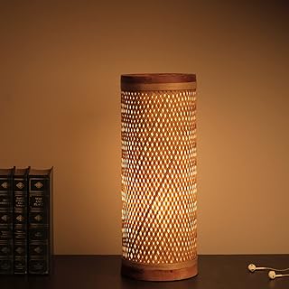 Bamboo LED Table Lamp, Brown, Pack of 1(Bamboo,Wood)