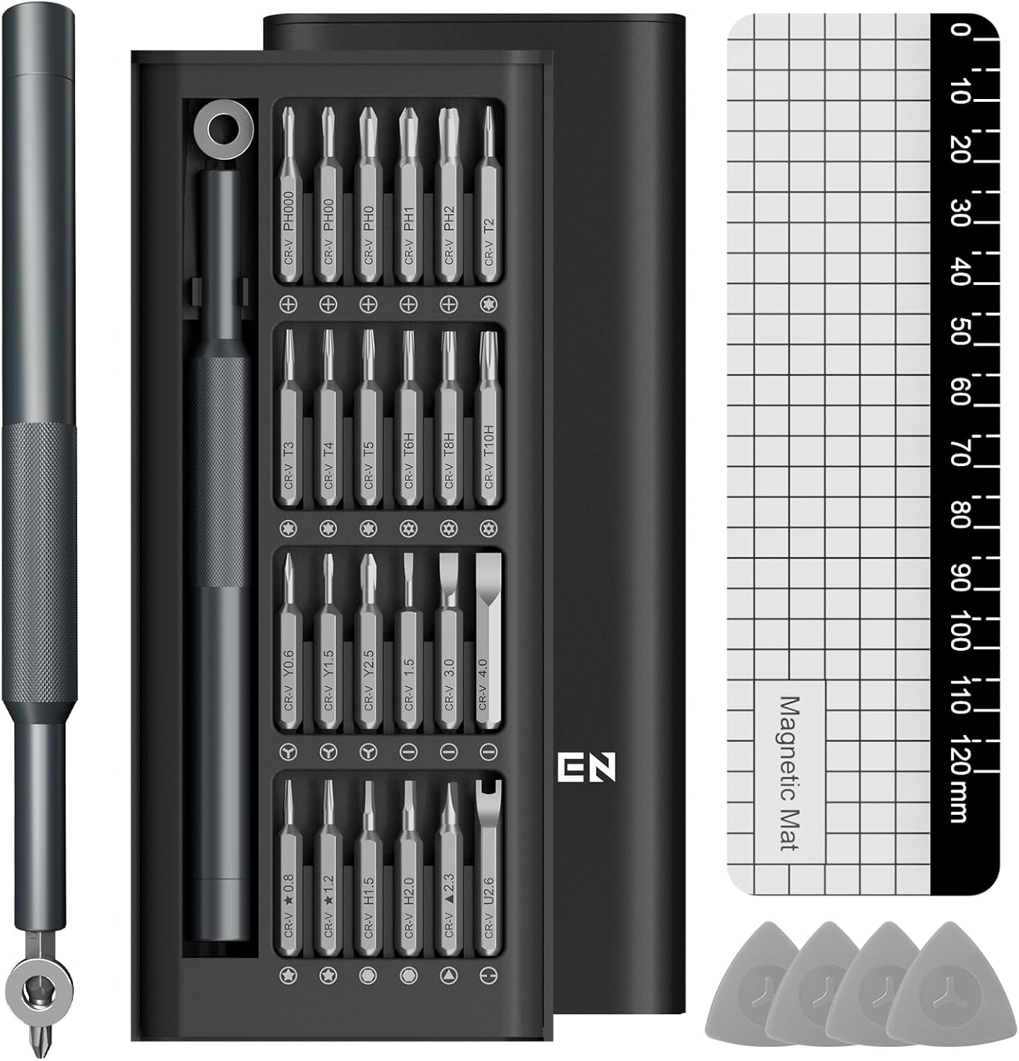SHARDEN Small Screwdriver Set, 31 in 1 Screw Driver Set Kit with Torx, Phillips, Flathead, Mini Repair Tools Kit for Laptop, Phone, MacBook, Computer, Electronics, Glasses, Watch