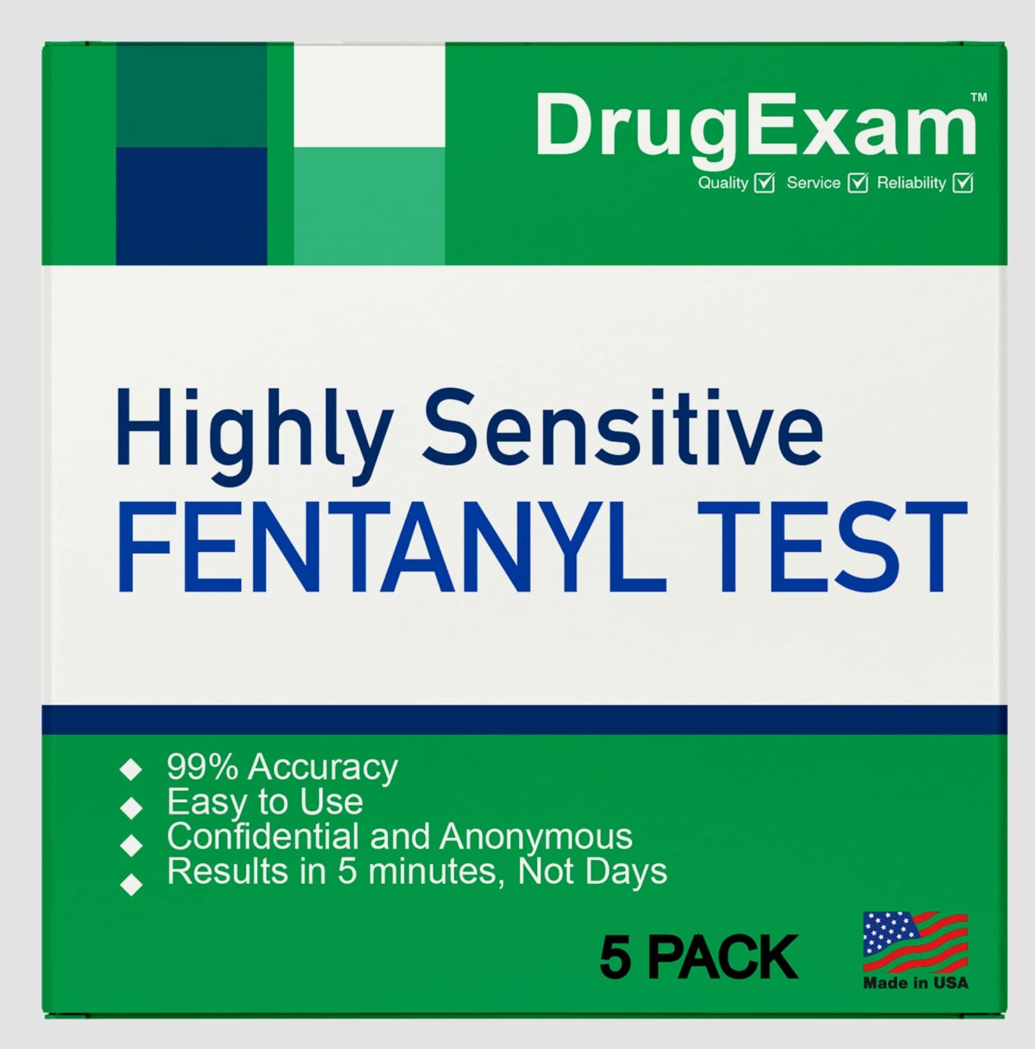 5 Pack - Fen Strips for Rapid Detection, Urinary Drug Testing, One-Step Quick Results, Easy-Read Urine Drug Test Strips, Synthetic OPI Detection Drug Testing Strip,Drug Test Strips, Fen 20 ng/mL