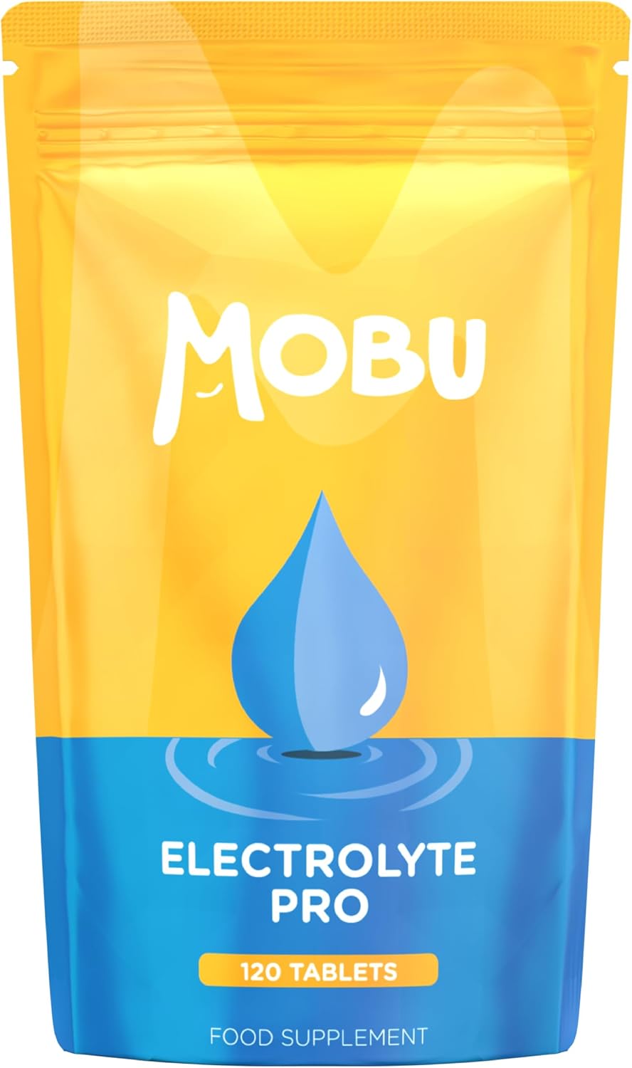 Electrolyte Pro 120 Tablets with Potassium, Calcium, Magnesium and Sodium | Salt Replacement, Cramp & Hydration Recovery | Salt Tablets | Vegan | GMP Approved | MOBU UK