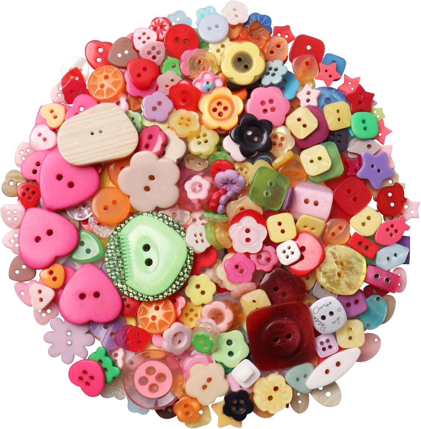 Resin Buttons 2 and 4 Holes Assorted for Sewing Crafts DIY Projects Multiform