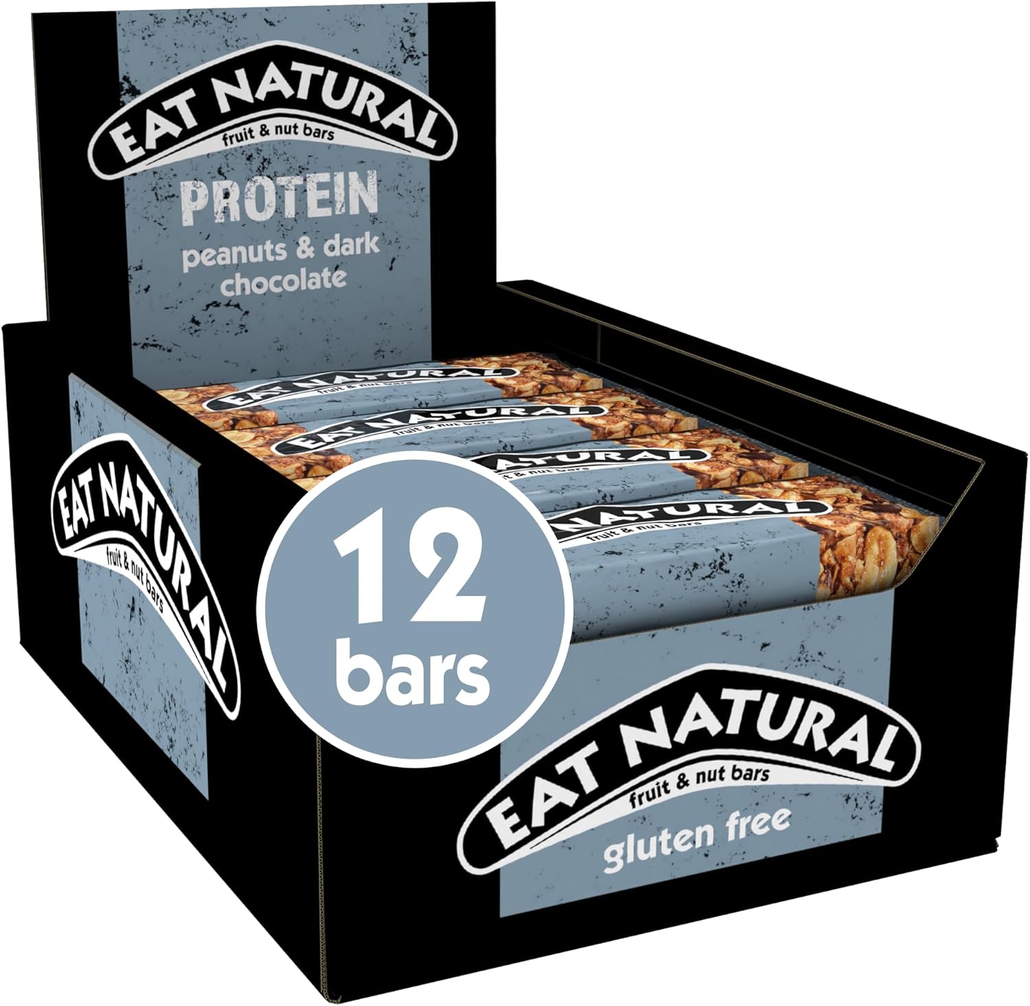 Eat Natural Bars, Peanuts & Dark Chocolate with Soya Crispies, 12 x 40g