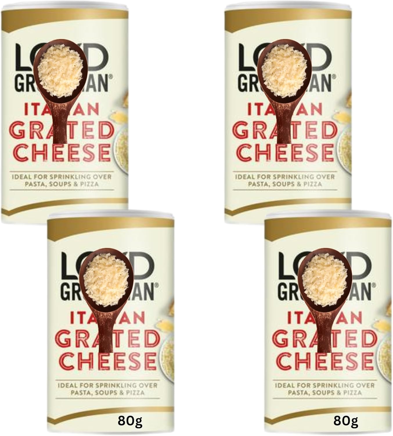 Grated Cheese Bundle with 4 x Italian Grated Hard Cheese 80g
