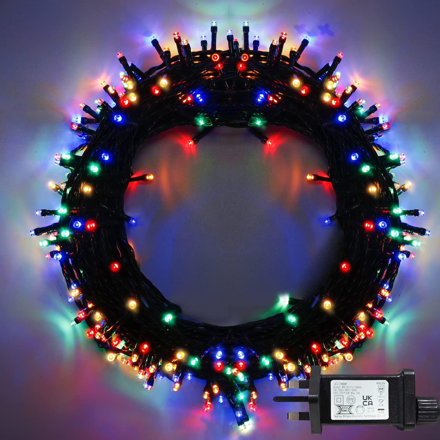 String Lights Colorful - 15m/49ft 120 LEDs Memory Function 8 Modes Waterproof End to End Extendable Outdoor & Indoor Decorations Fairy Christmas Light for Xmas Tree Home Party Garden - Mutli-Color