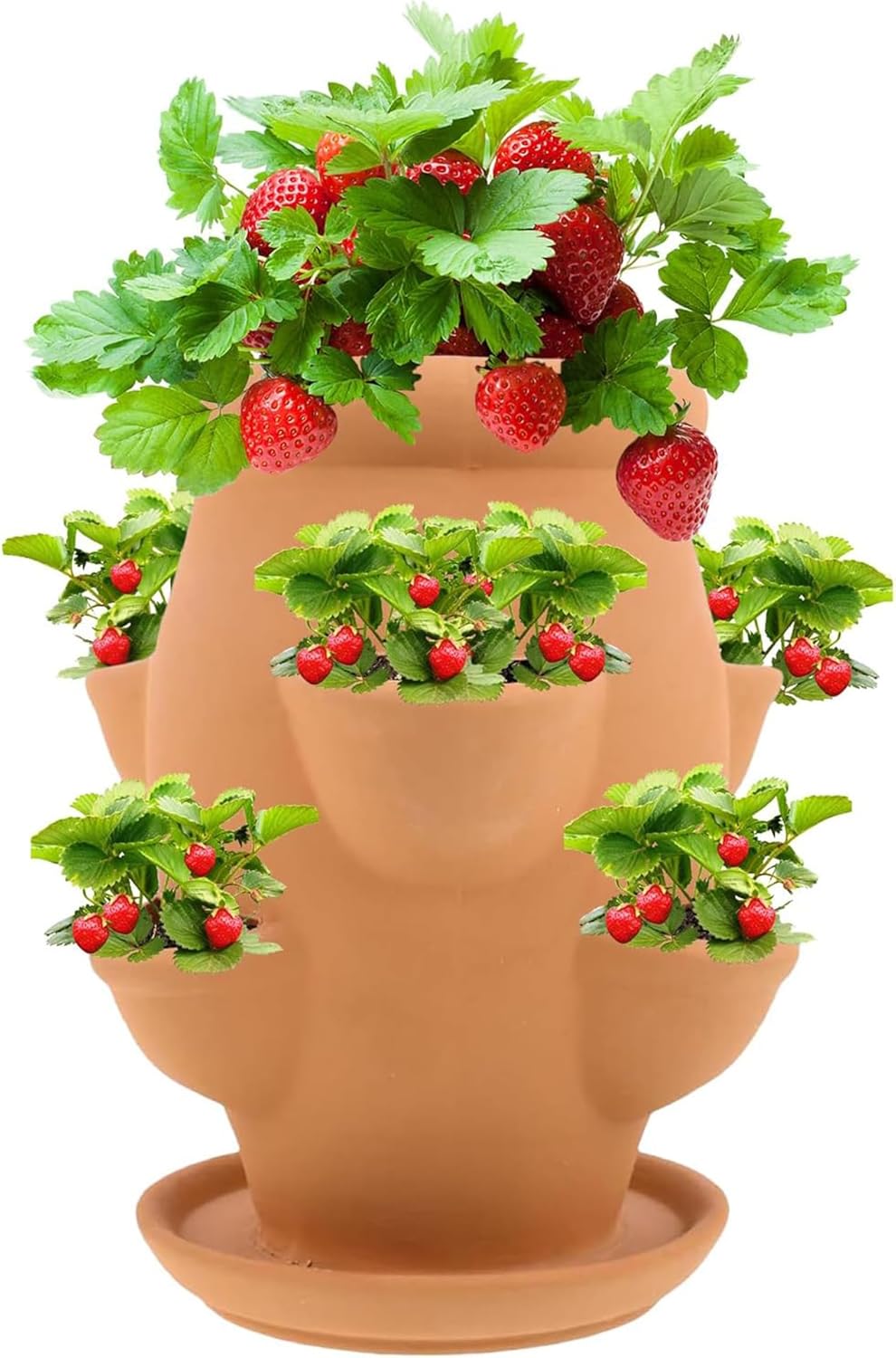YIHANGG Strawberry Tower - Indoor Strawberry Planter Tower Flower Pots, Vertical Flowerpot Container with Tray, Gardening Accessories for Yard Garden Balcony Outdoor Decor