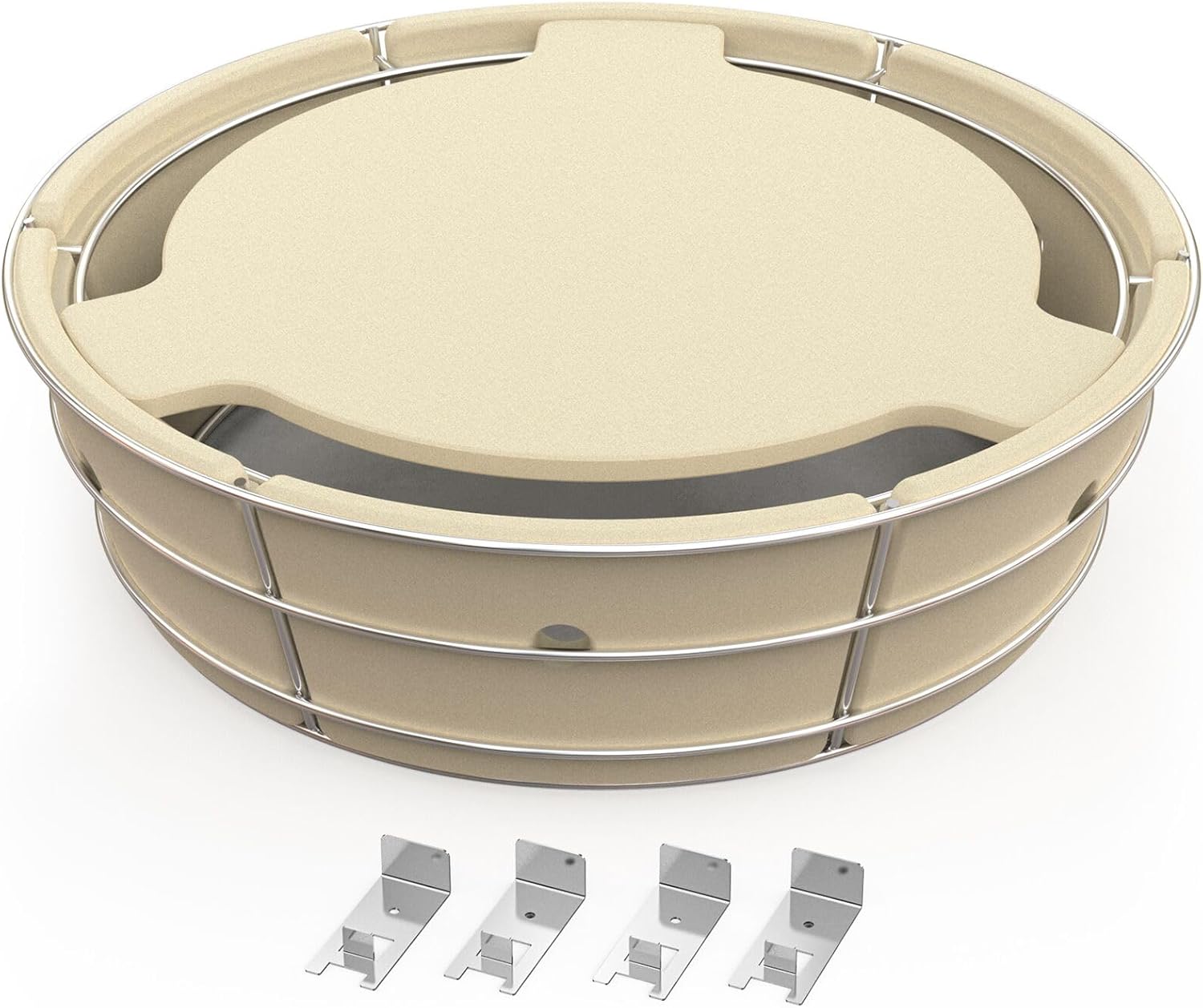 onlyfire Stainless Steel Charcoal Ash Basket, Charcoal Firebox Set with Heat Deflector for Weber 22-inch Kettle Charcoal Grills