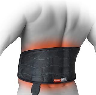 Pure Enrichment PureRelief Pro Far Infrared Universal Heat Wrap - Deep Muscle Relief for Back, Neck, Shoulder, & Knee Pain in Athletes, 4 Heat Settings, Dry/Moist Heat, Lumbar Heating Pad (Iron Gray)