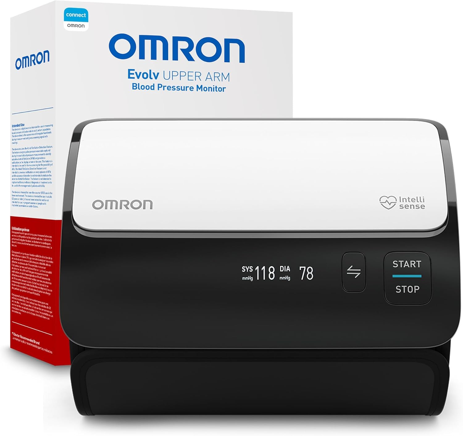 OMRON Evolv Wireless Blood Pressure Monitor for Home Use & Upper Arm Blood Pressure Cuff - #1 Doctor & Pharmacist Recommended Brand - Clinically Validated - Connect App