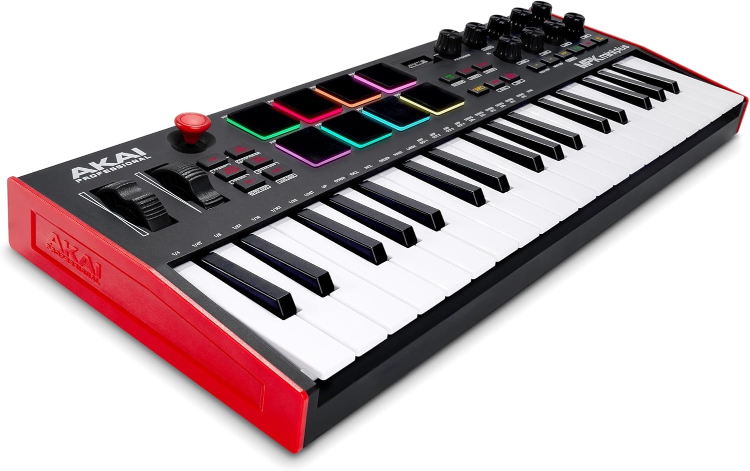 Akai Professional MPK Mini Plus - USB MIDI Keyboard Controller with 37 Mini Keys, 8 MPC Pads, Sequencer, MIDI/CV/Gate I/O, Music Production Software and Native Instruments Sound Package