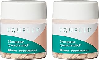 EQUELLE Multi-Symptom Menopause Relief Supplement for Women, Plant-Based S-Equol, Non-Hormonal & Non-Prescription, Fewer Hot Flashes, Sleep*, Relieves Muscle Aches, 120 Tablets