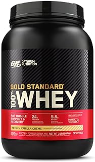 Optimum Nutrition Gold Standard 100% Whey Protein Powder, French Vanilla Creme, 2 Pound (Packaging May Vary)
