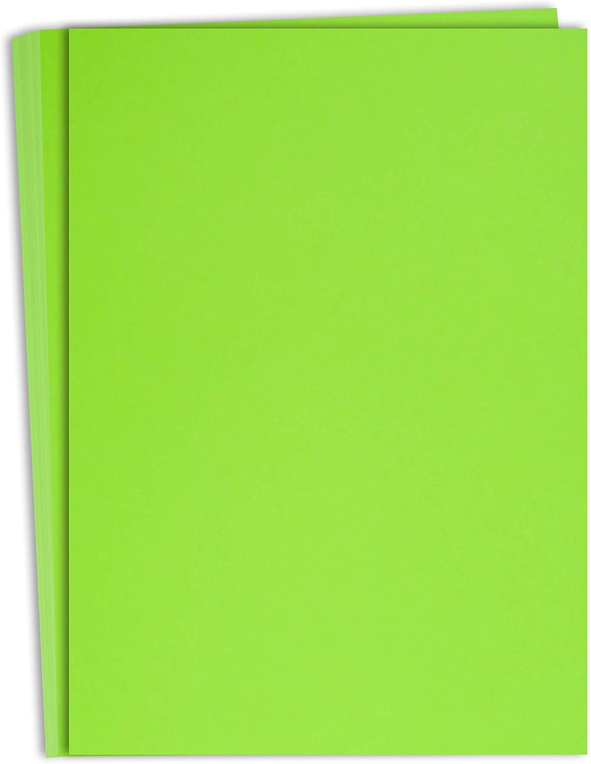 Hamilco Colored Cardstock Scrapbook Paper 8.5" x 11" Lime Green Color Card Stock Paper 50 Pack