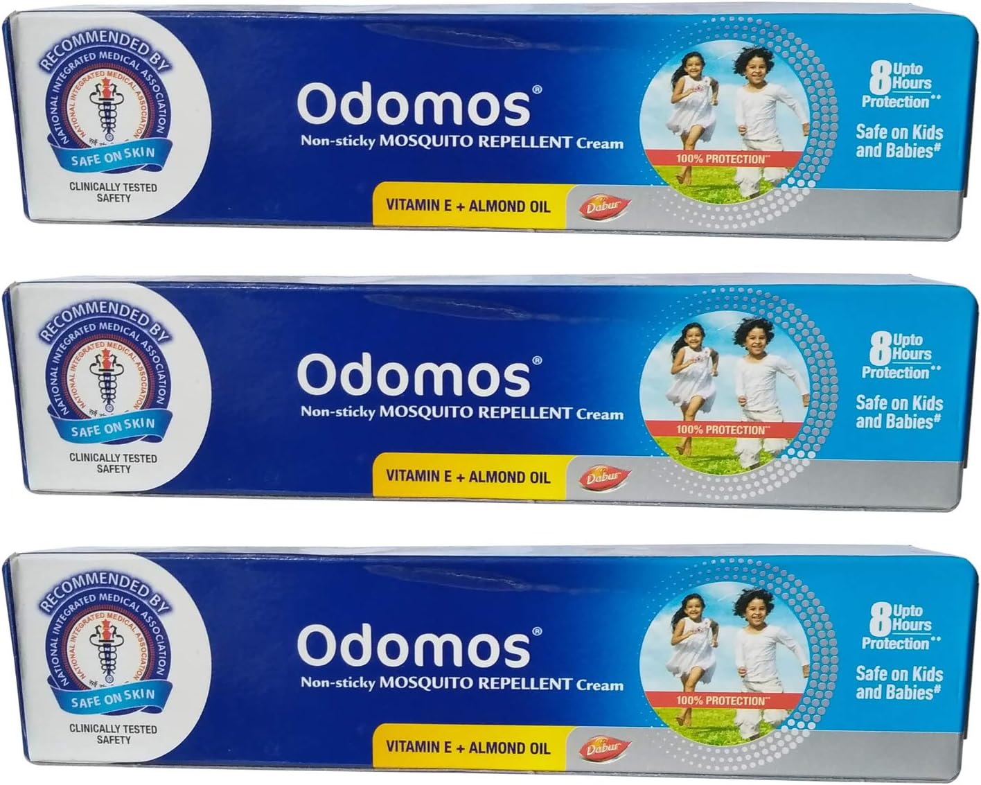 Dabur 3 Advanced Odomos Mosquito Repellent Cream 50G X 3 = 150G