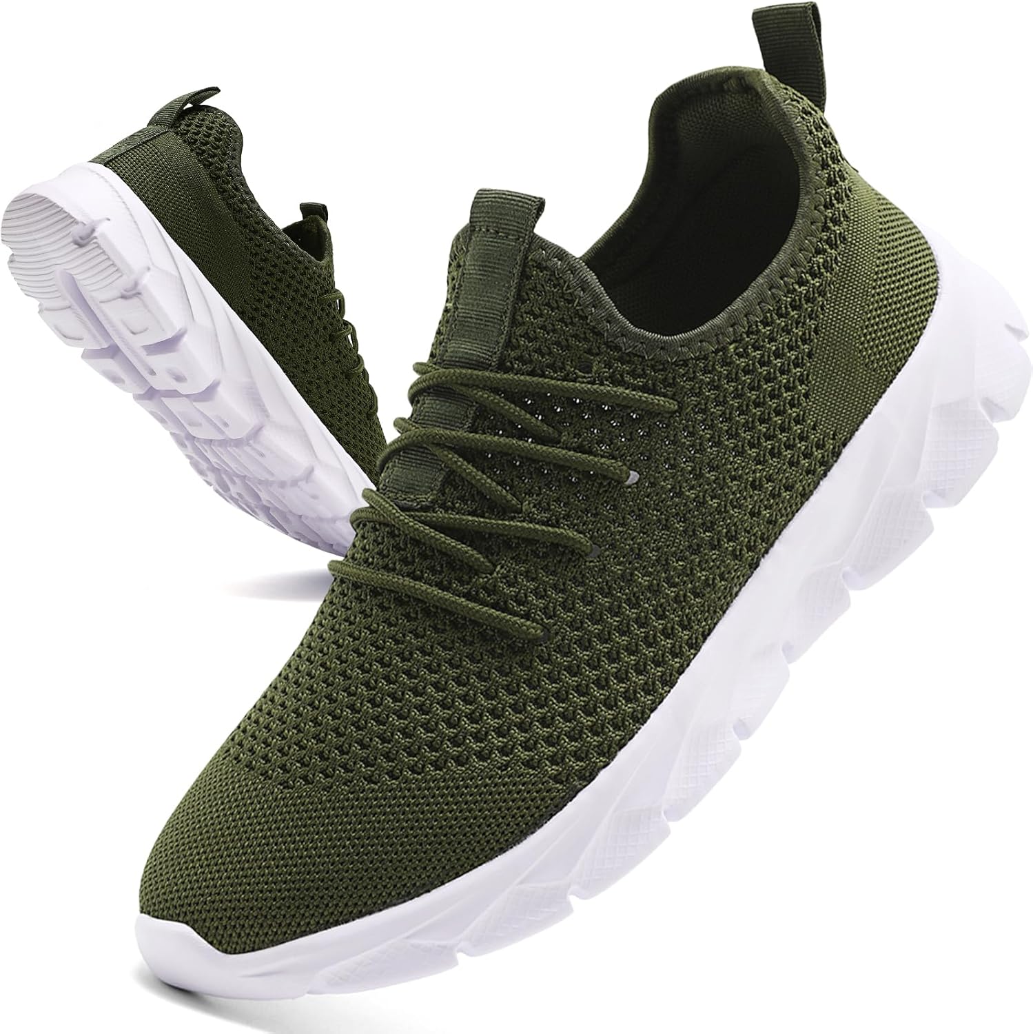 Oltyutc Mens Trainers Running Walking Mesh Slip On Shoes Lightweight Comfortable Badminton Gym Tennis Sneakers Athletic