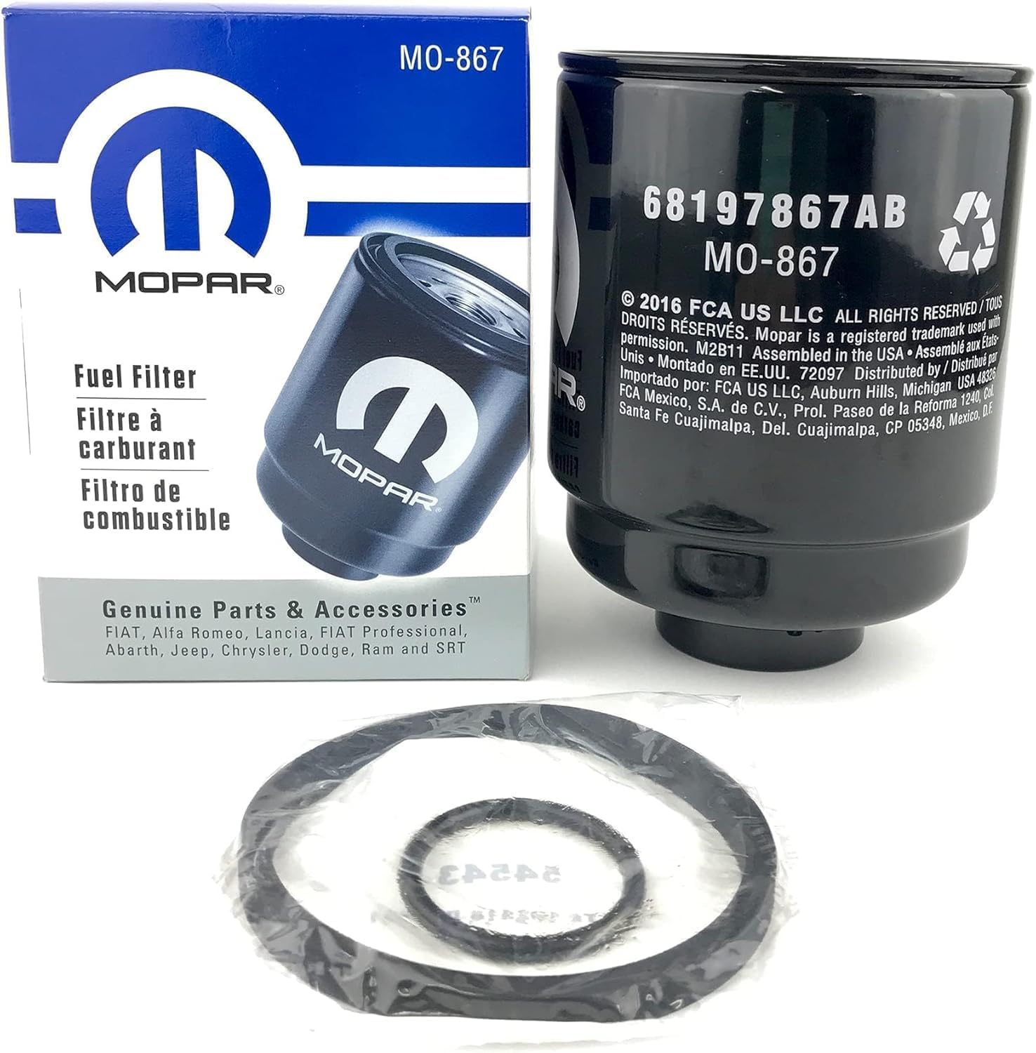 Mopar Fuel/Water Separator Filter Kit (68197867AB)
