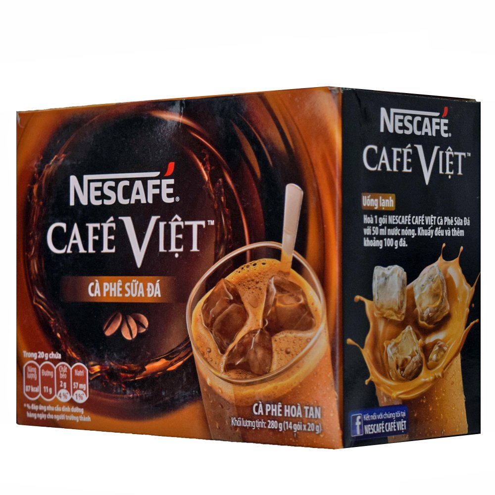 即溶越南牛奶冰咖啡 Nescafe Cafe Viet Milky Iced coffee instant coffee & Creamer drink mix - 14 Packets/ 9.87oz