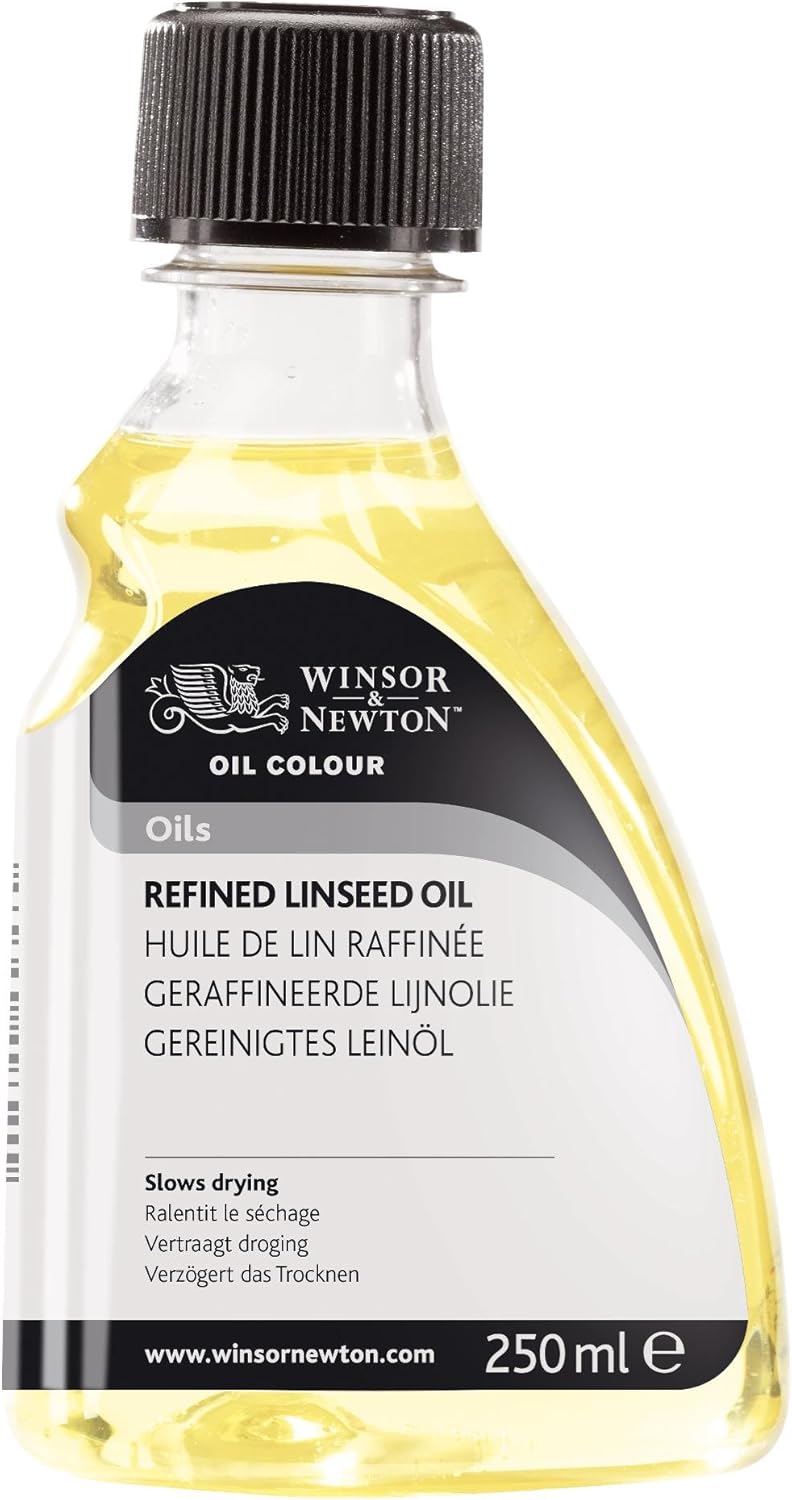 Winsor & Newton WN3039748 Refined Linseed Oil 250 ml, RCFRLO250