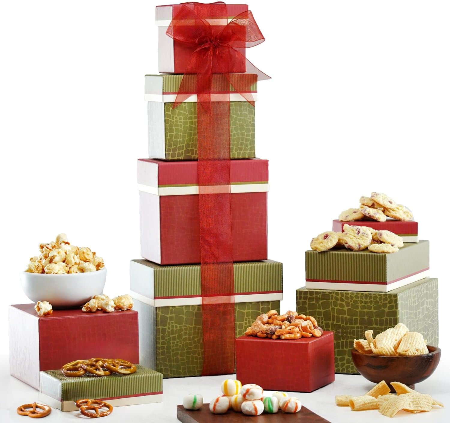 Gourmet Food Fathers Day Gift Basket Tower Snack Gifts for Women, Men, Families, College – Appreciation, Thank You, Congratulations, Corporate, Get Well Soon Care Package