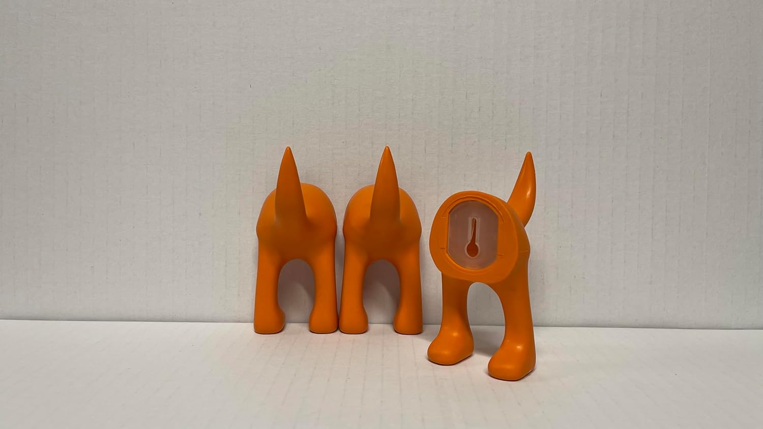 Ikea Set of 3 Dog Tail Hooks Hat Coat Key Wall Mounted Hanger (Orange)